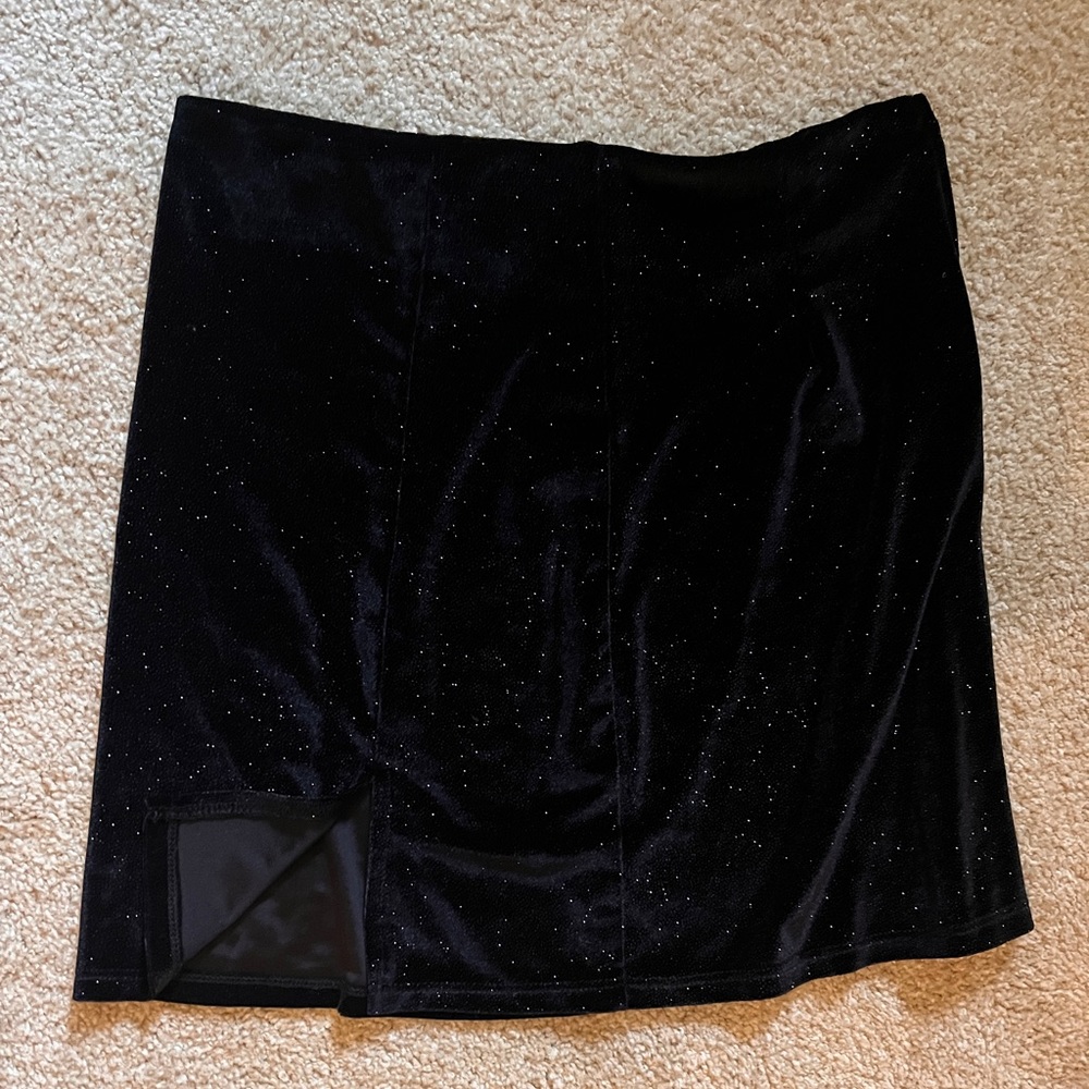 Black mini skirt